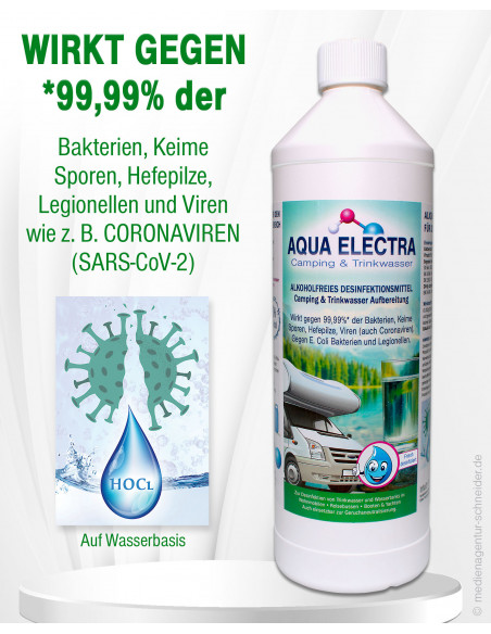 AQUA ELECTRA Camping & Trinkwasser - 1 Liter